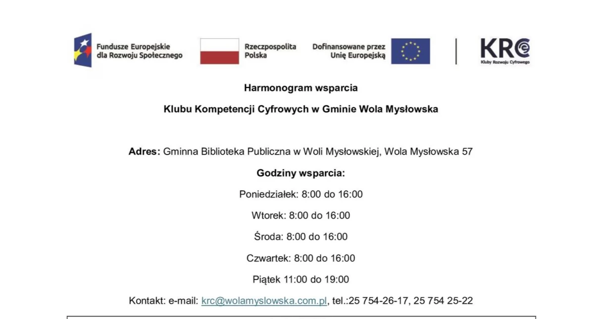 Koniec z cyfrowym wykluczeniem ! Sprawdź, jak zyskać darmową pomoc w Woli Mysłowskiej