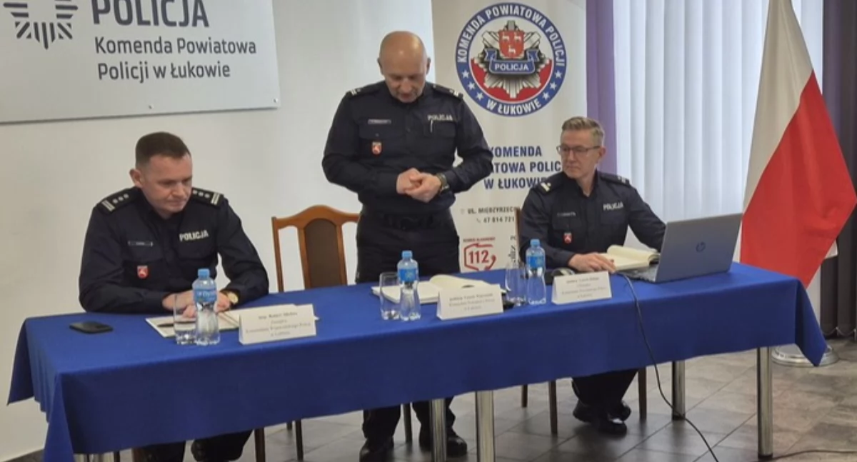 Łuków: Policjanci podsumowali wyniki pracy w 2025 roku Czy w powiecie łukowskim jest bezpiecznie?