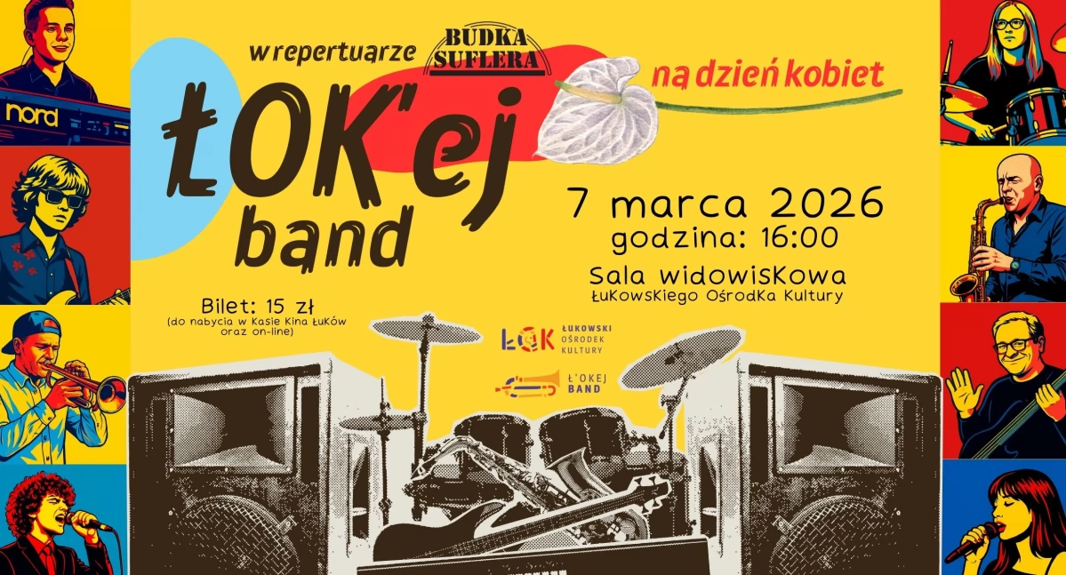 Koncert ŁOKej Band w Łukowie: muzyka Budki Suflera na Dzień Kobiet w ŁOK