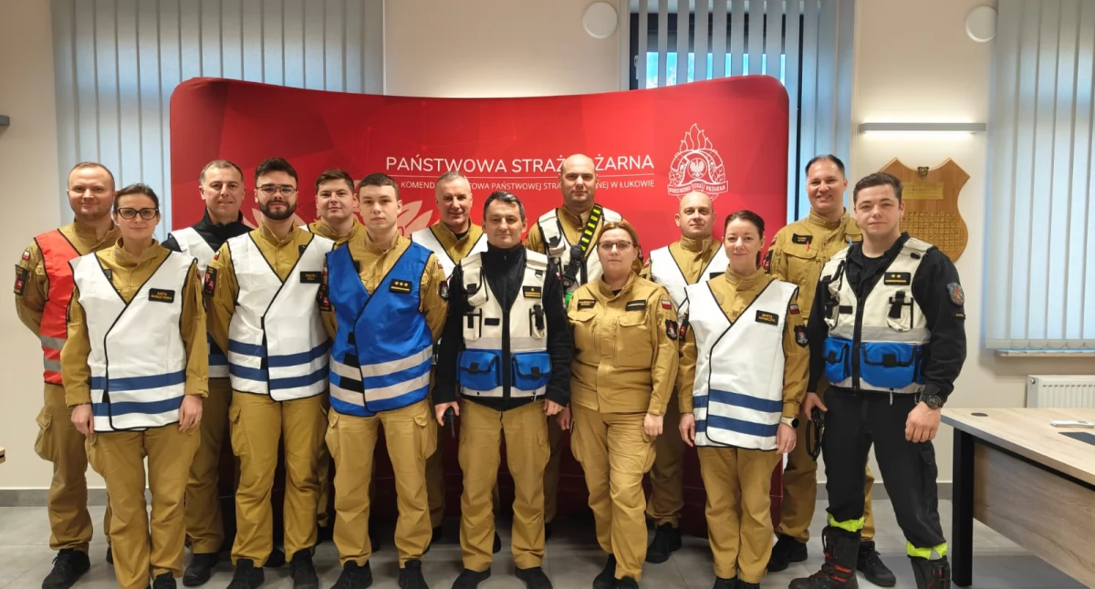 Łuków: Strażacy ćwiczyli dowodzenie w sytuacjach kryzysowych