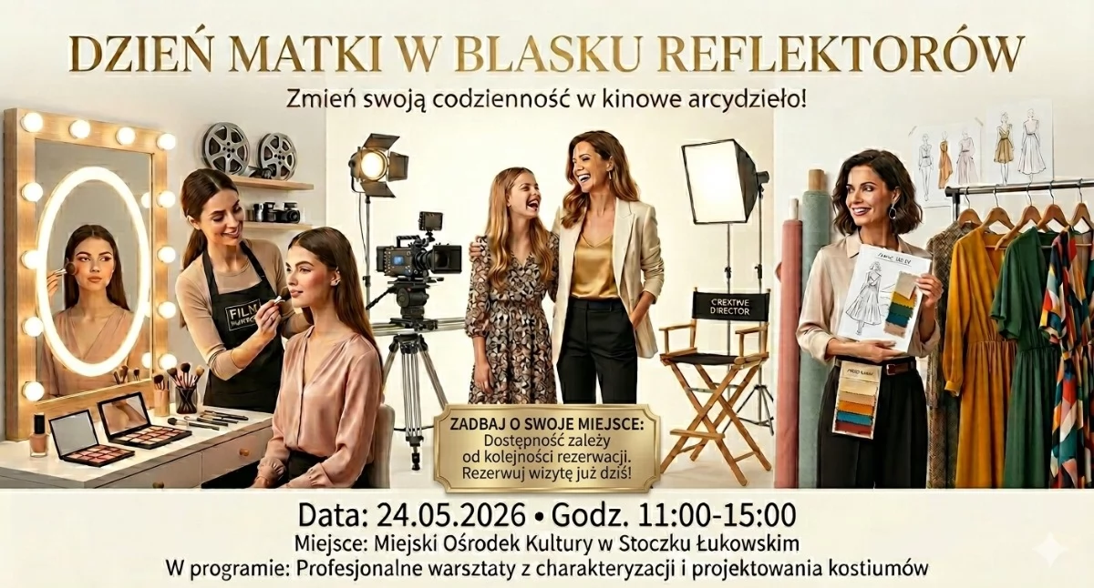 Dzień Matki w blasku reflektorów. Wyjątkowe warsztaty filmowe w Stoczku Łukowskim