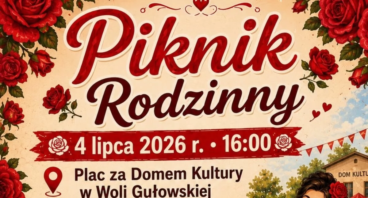 Piknik Rodzinny w Woli Gułowskiej. KGW „Róża” zaprasza na popołudnie pełne atrakcji i wieczorną zabawę