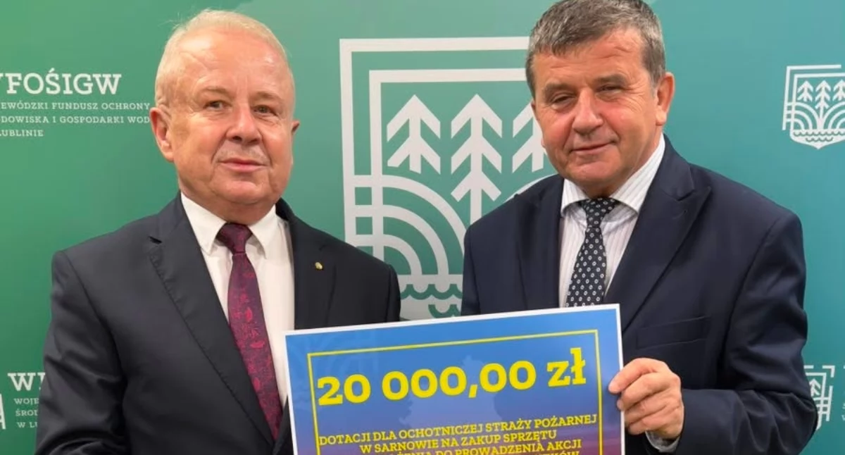 Nowy sprzęt dla strażaków z OSP Sarnów. Dostali wsparcie z Lublina!