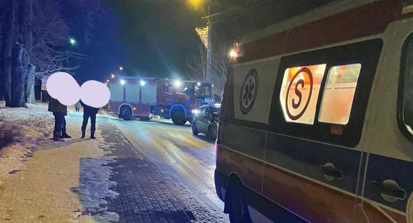 Wypadek w Krzywdzie. Potrącenie pieszego 