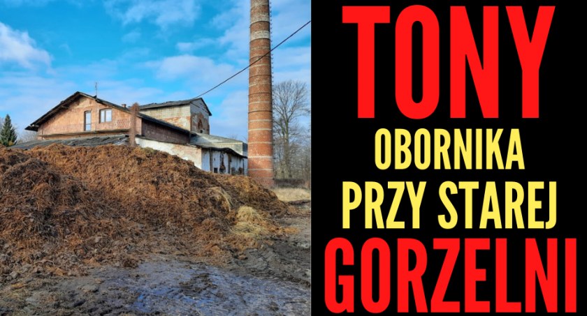 Dziesiątki ton gnoju koło starej gorzelni. Gmina interweniuje. Inspekcja sanitarna nie rozmawia z mediami 
