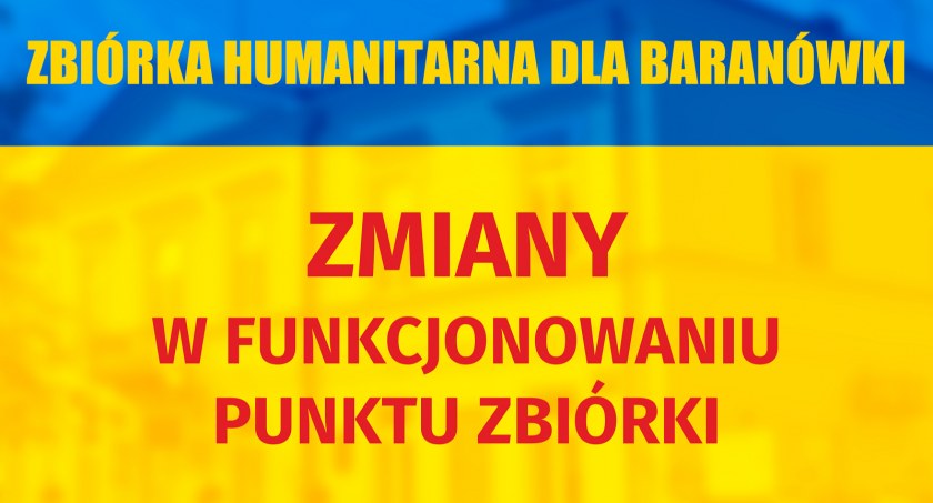 Wciąż pomagamy Ukrainie. Zmiany w miejskim punkcie przy OSiR. To ważne 