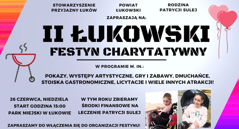 Już w czerwcu widzimy się na pikniku charytatywnym w Łukowie. Pomagamy Patrycji Sulej 