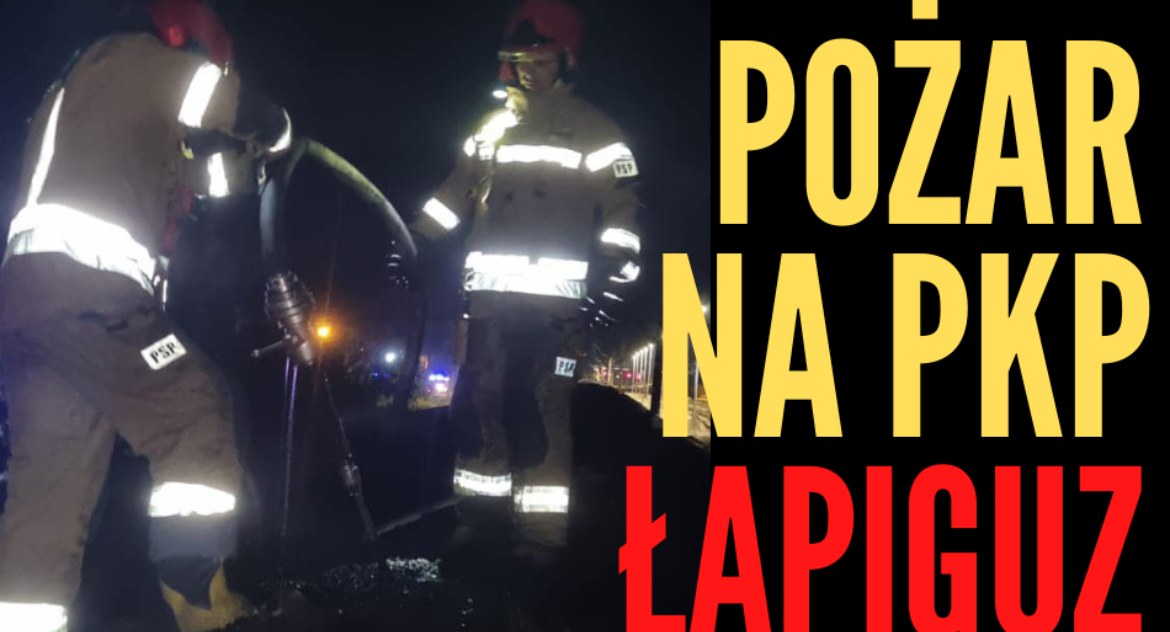 Pożar na stacji Łuków Łapiguz. 26 ratowników w akcji (ZDJECIA +WIDEO)