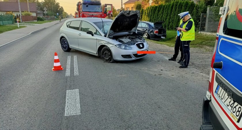 Utrudnienia w ruchu po wypadku pod Łukowem. Jedna osoba ranna