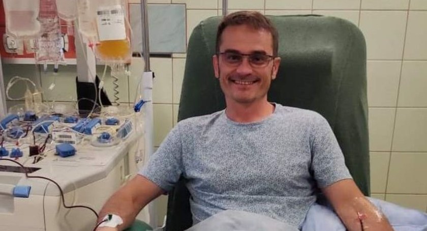 Policjant z Adamowa oddał szpik dla chorego na raka mężczyzny 