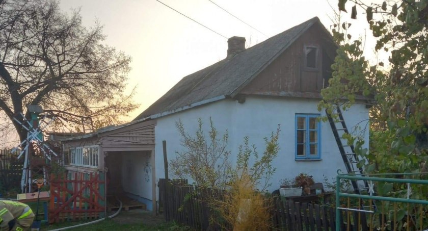 Pożar domu w Tuchowiczu 