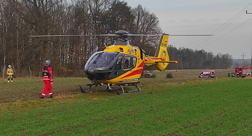 Poharatał piłą stopę. Zabrał go śmigłowiec LPR 