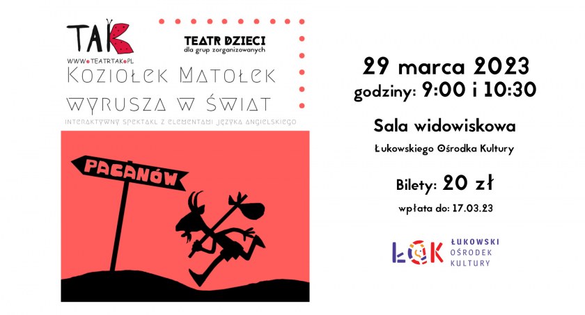 Spektakl dla dzieci! Koziołek Matołek w ŁOK 