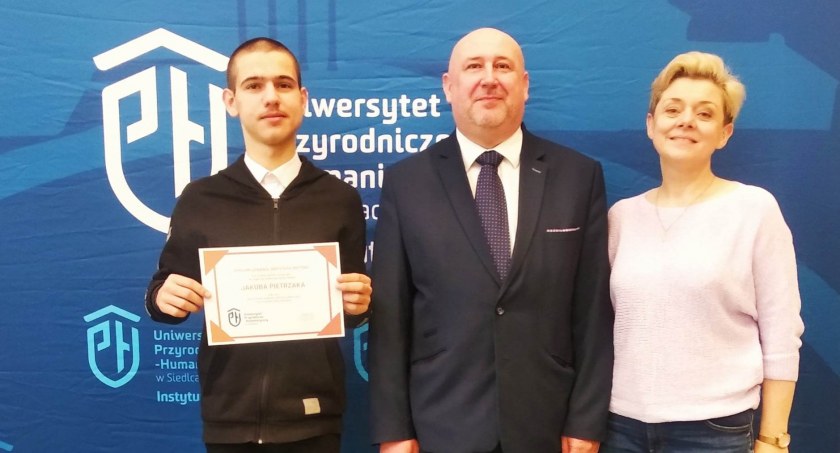 Jakub Pietrzak z Zespołu Szkół nr 1  finalistą „Siedleckiego Konkursu Historycznego”