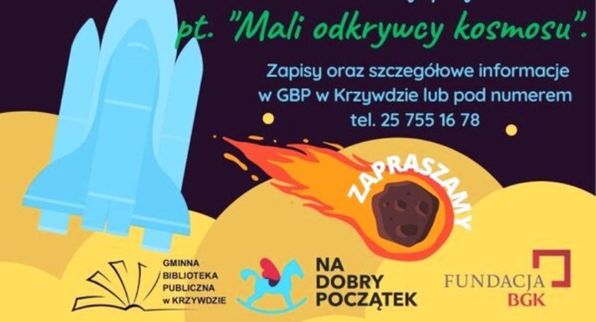 Gminna Biblioteka w Krzywdzie zabiera dzieciaki w kosmos 