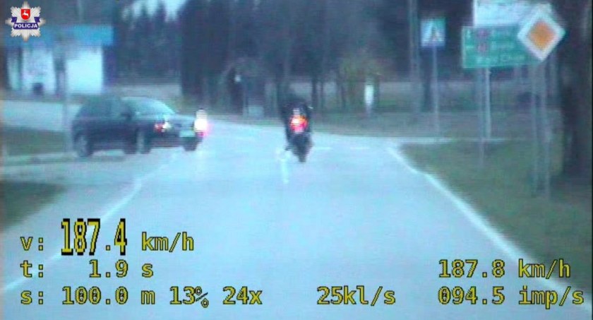 37- letni pirat jechał motorem prawie 200 km/h. Dostał wysoki mandat! 