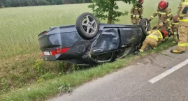 Auto dachowało na trasie Stanin–Krzywda. Pijana kobi&hellip;