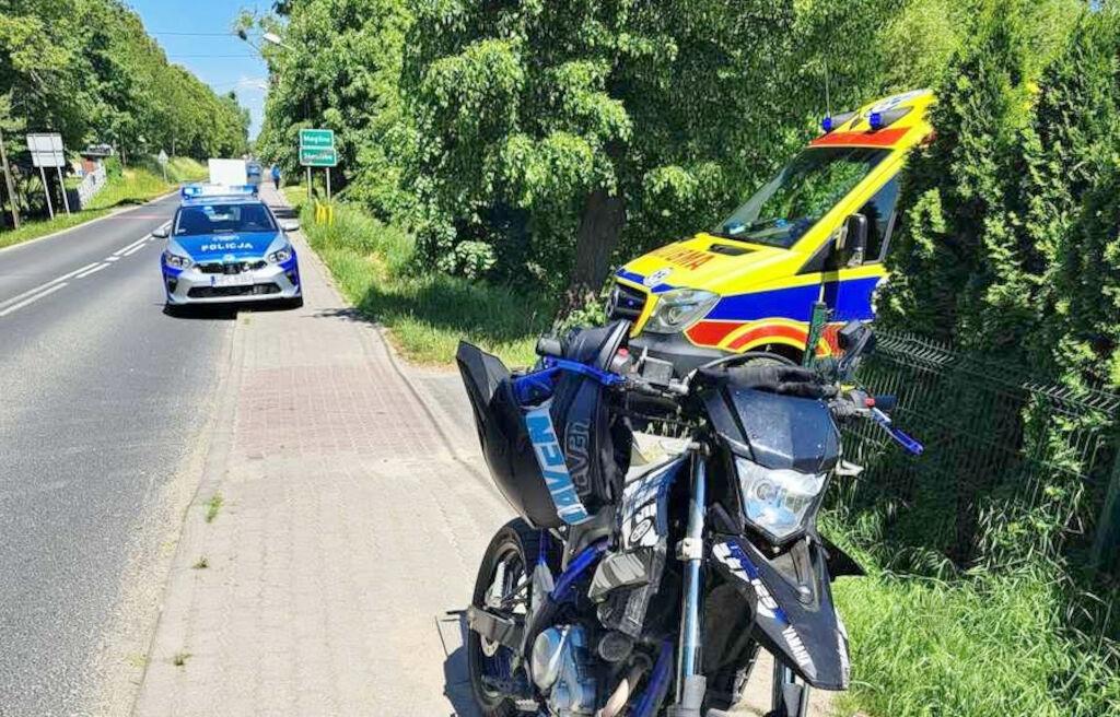 Na łuku drogi w Stawiskach stracił panowanie nad yamahą