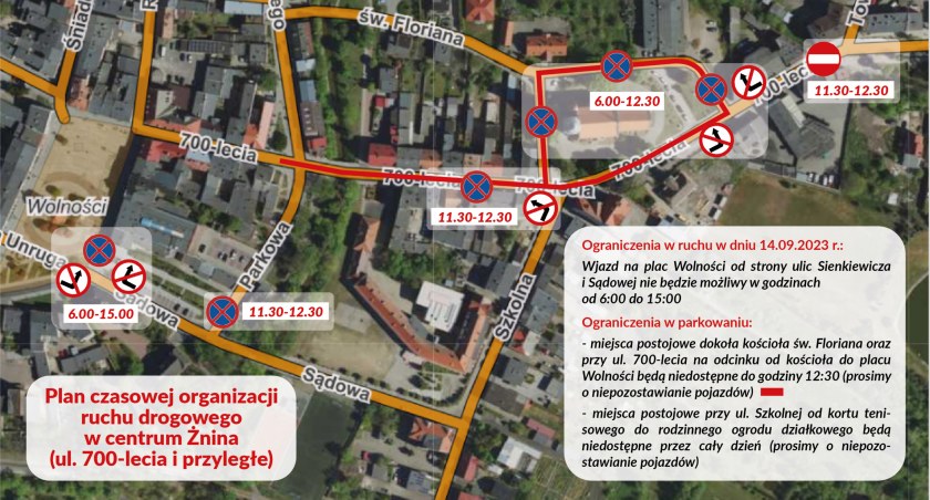 Czemu zawdzięczamy utrudnienia w ruchu na terenie Żnina 13 września 2023?