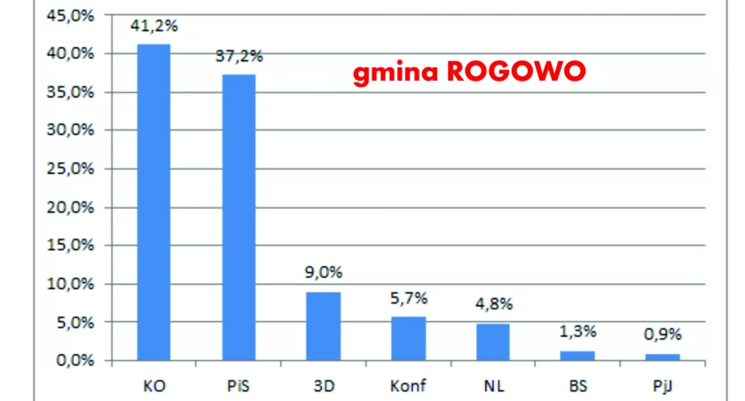 W Rogowie Michalczak pobił wszystkich, KO przed PiS