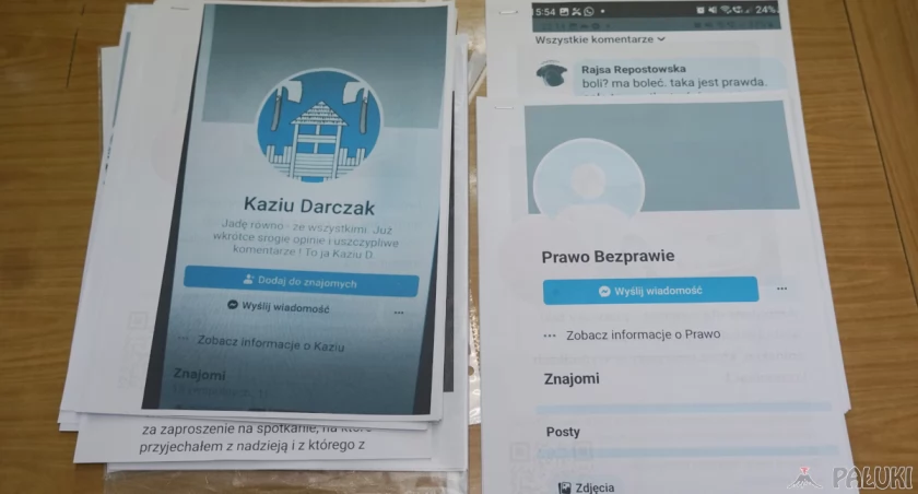 Jest pomawiany, podejrzewa, że konta są fejkowe, oczekuje postępowania z urzędu