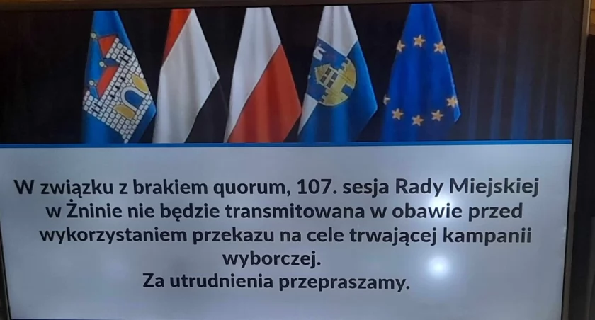 U nas obejrzysz sesję, którą zablokował burmistrz Żnina