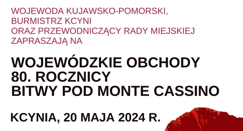 Wojewódzkie obchody 80. rocznicy Bitwy o Monte Casino odbędą się 20 maja w Kcyni 
