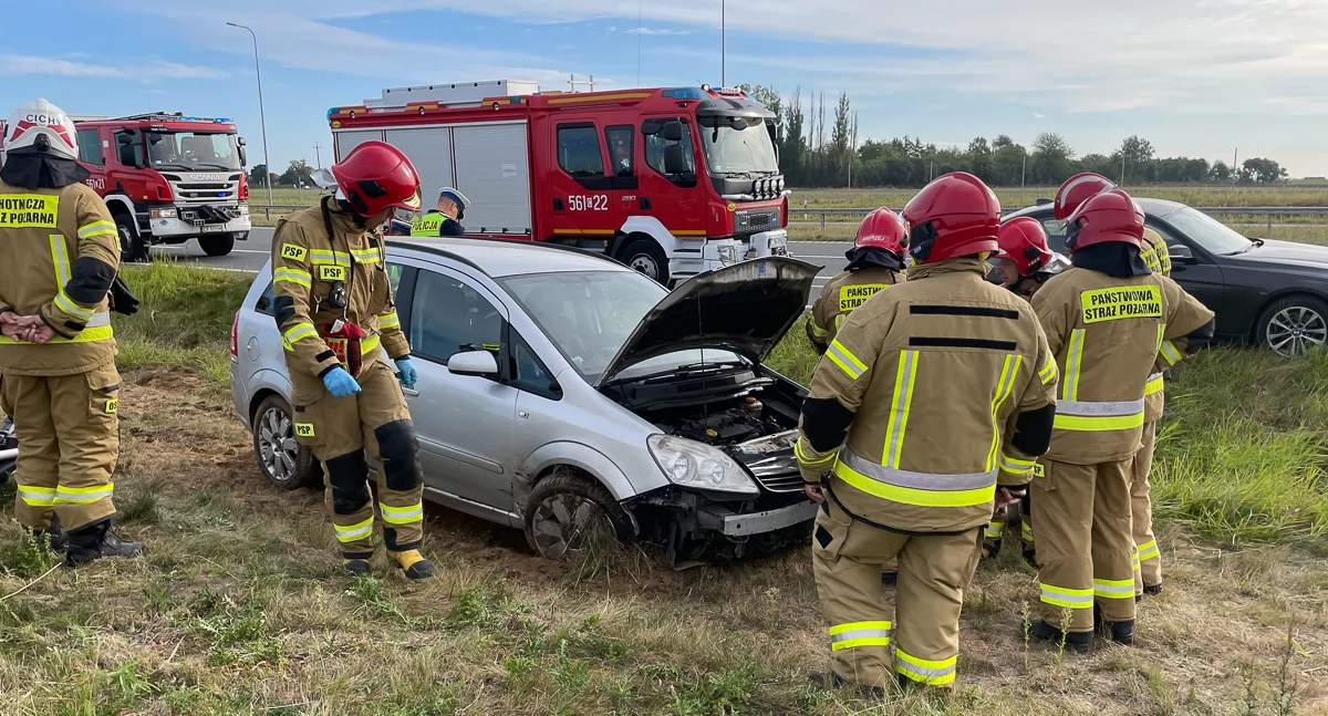 Wypadek na S5 - znów w tym samym miejscu między wiaduktem i orlenem 