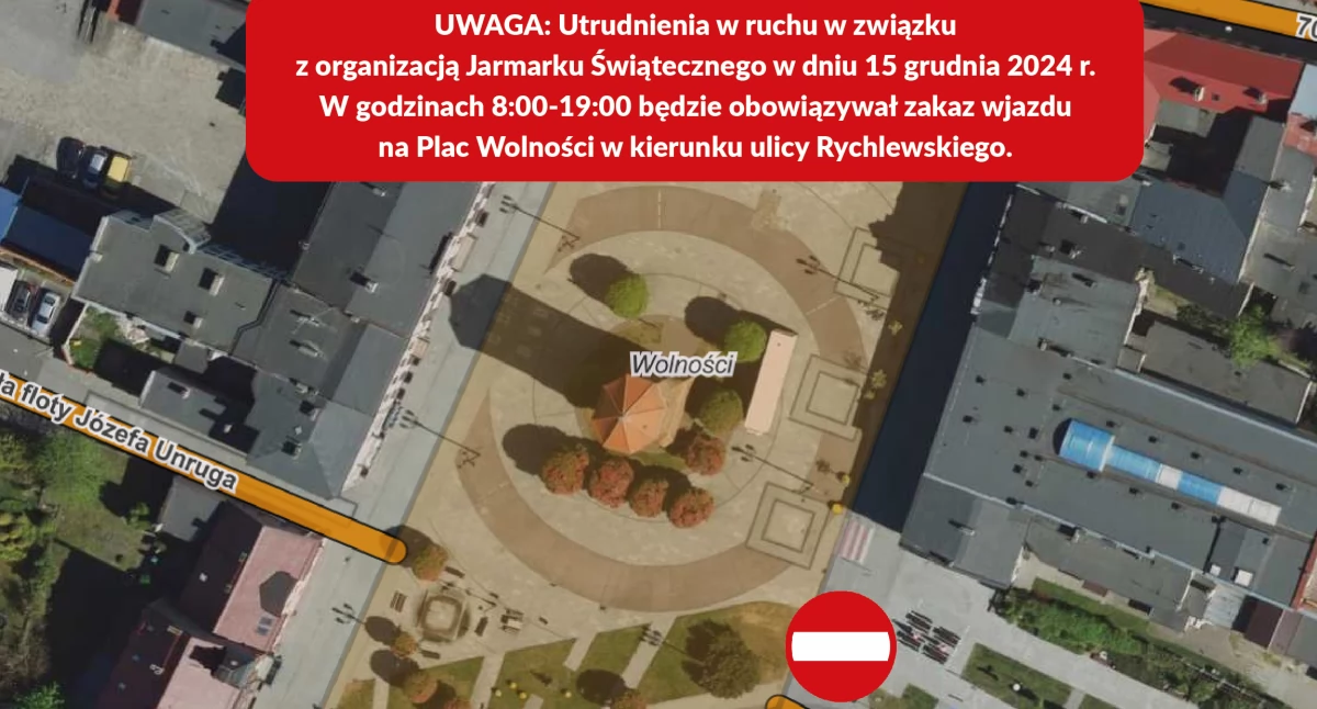 Z Potockiego na Rynek dojedziesz kolejką; świeci słońce, Żnin zaprasza na jarmark