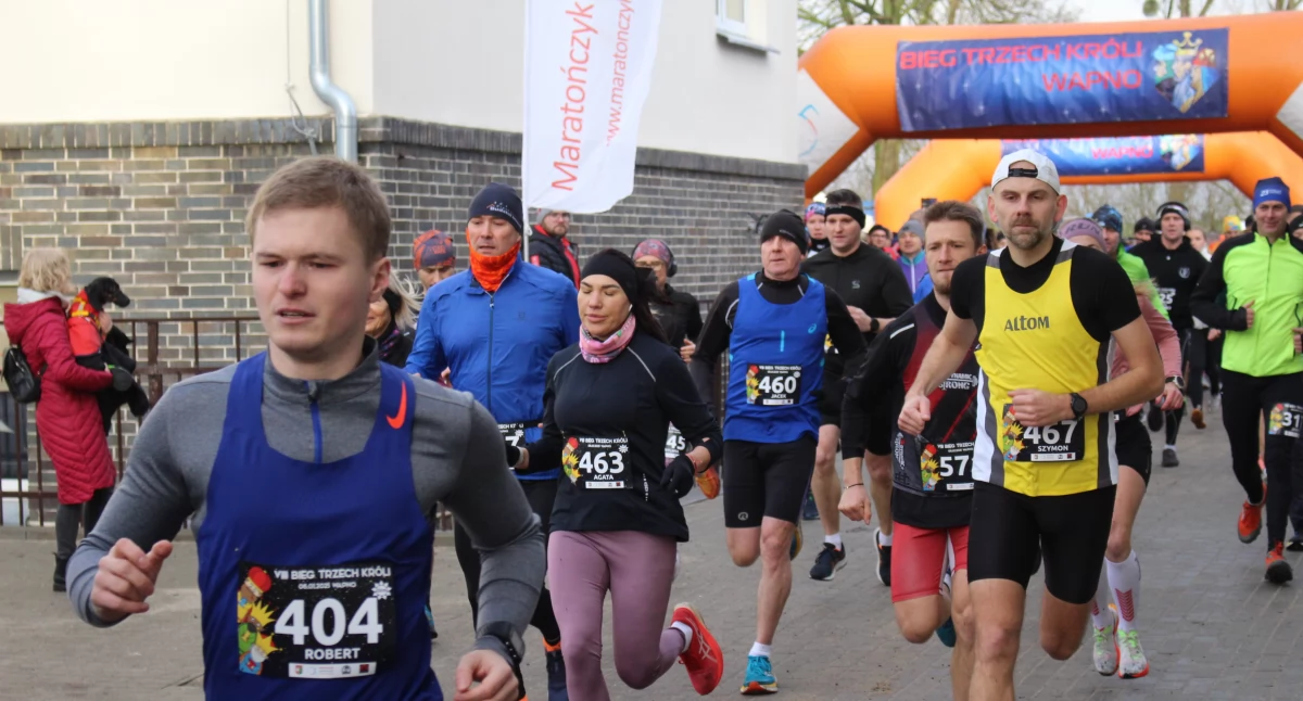 Ponad 600 dorosłych zawodników przyjechało do maleńkiego Wapna, aby wygrac Bieg Trzech Króli