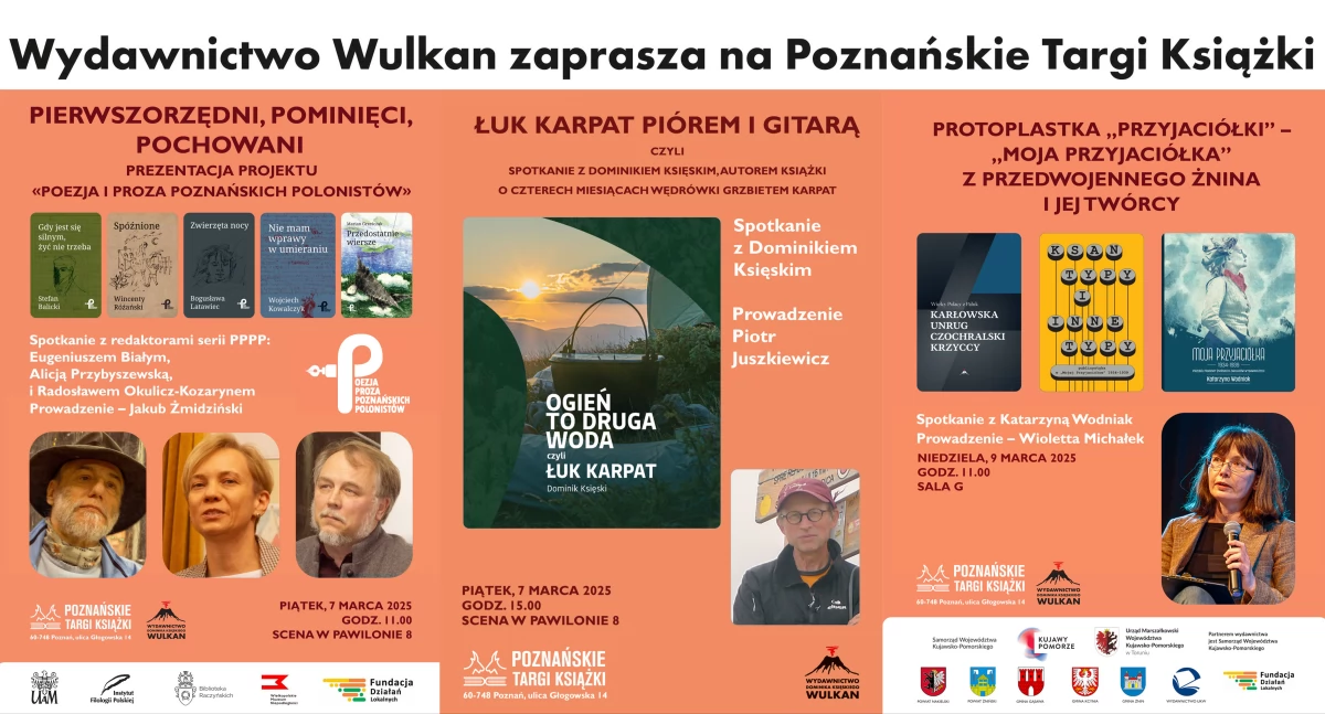 Na Poznańskich Targach Książki Wydawnictwo Wulkan spotkasz na stoisku nr 54