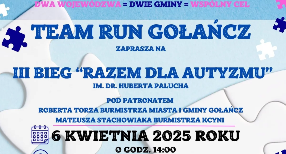 Dwa województwa, dwie gminy, jeden cel, czyli III Bieg Razem dla Autyzmu w Gołańczy 