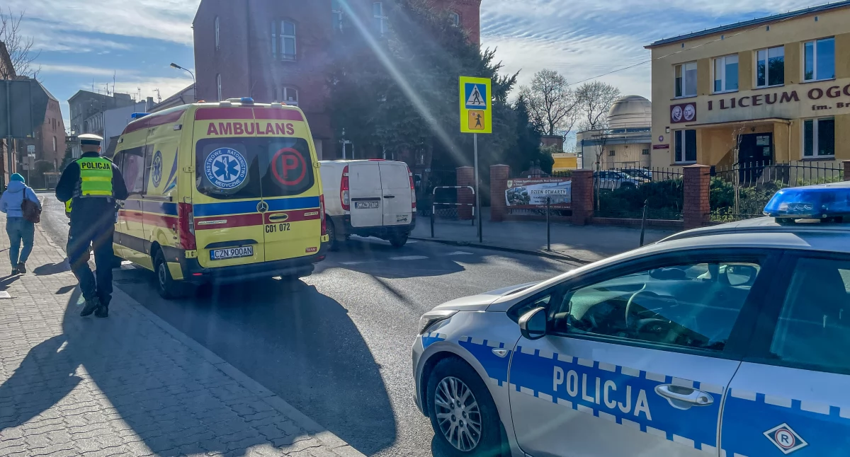 Piętnastolatka potrącona na przejściu przed LO w Żninie 