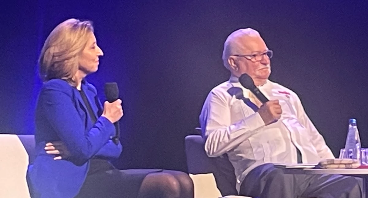 Lech Wałęsa na World News Media Congress w Krakowie wzywał do solidarności i braku lęku przed zmianami