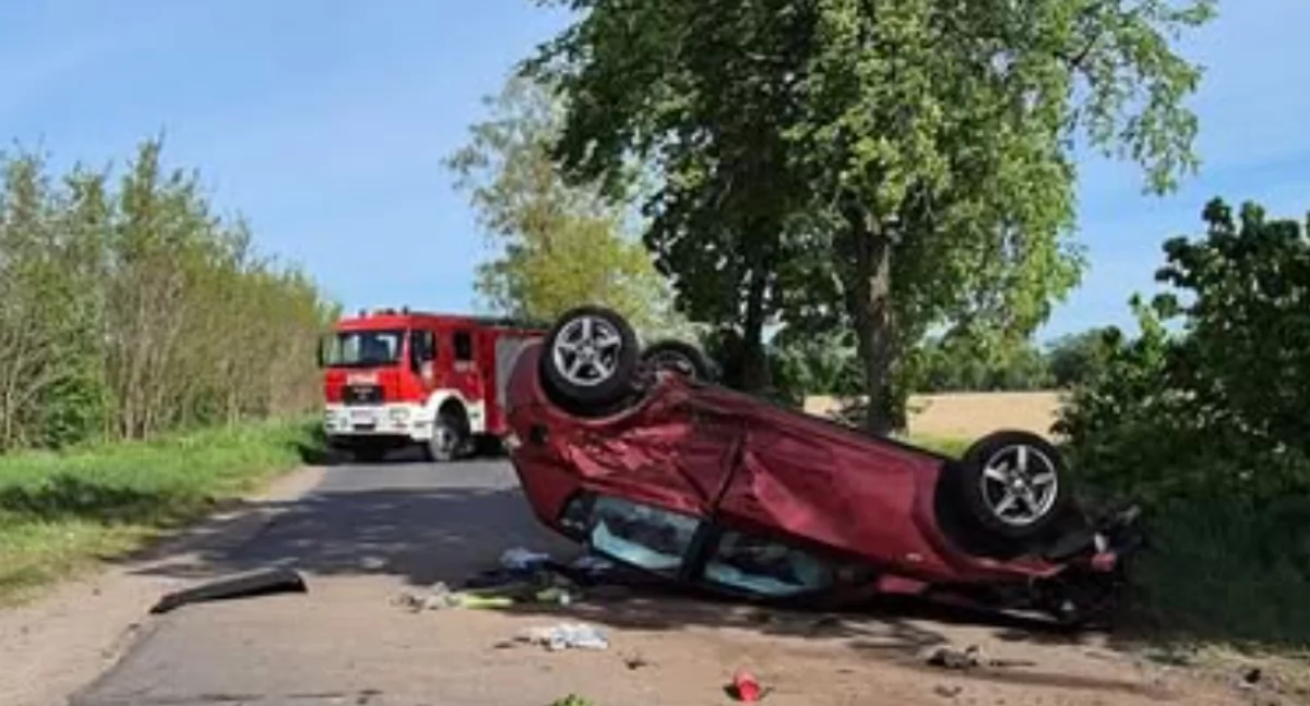 Na skrzyżowaniu dróg sprawca wymusił pierwszeństwo przejazdu i doszło do zderzenia