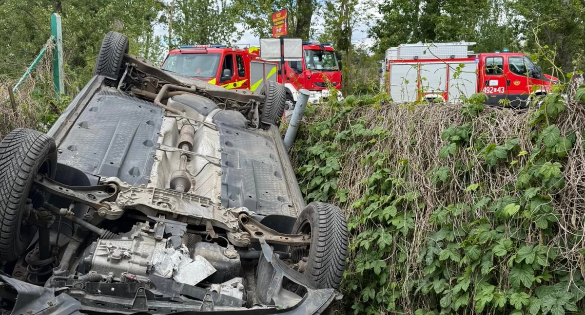 Dachował w Wąsoszu. Miał ponad 2 promile