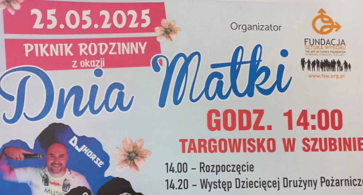 W niedzielę piknik rodzinny z okazji Dnia Matki. Moc atrakcji w Szubinie