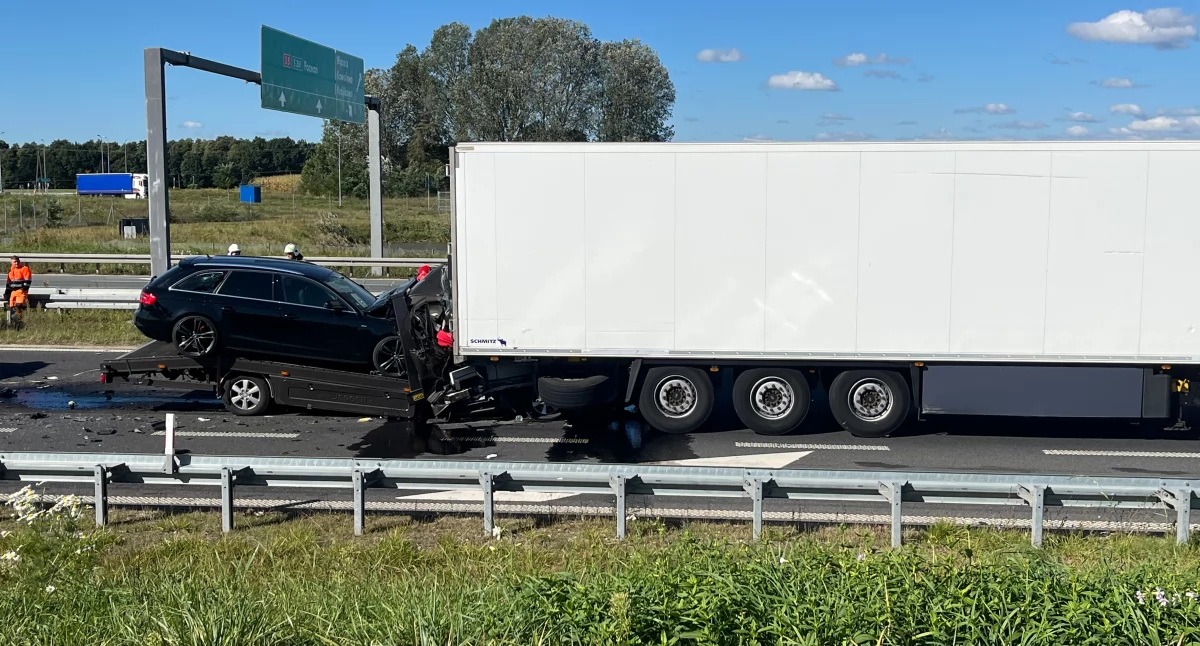 Wypadek na szosie S-5 koło Wąsosza, kierunek na Bydgoszcz zablokowany 