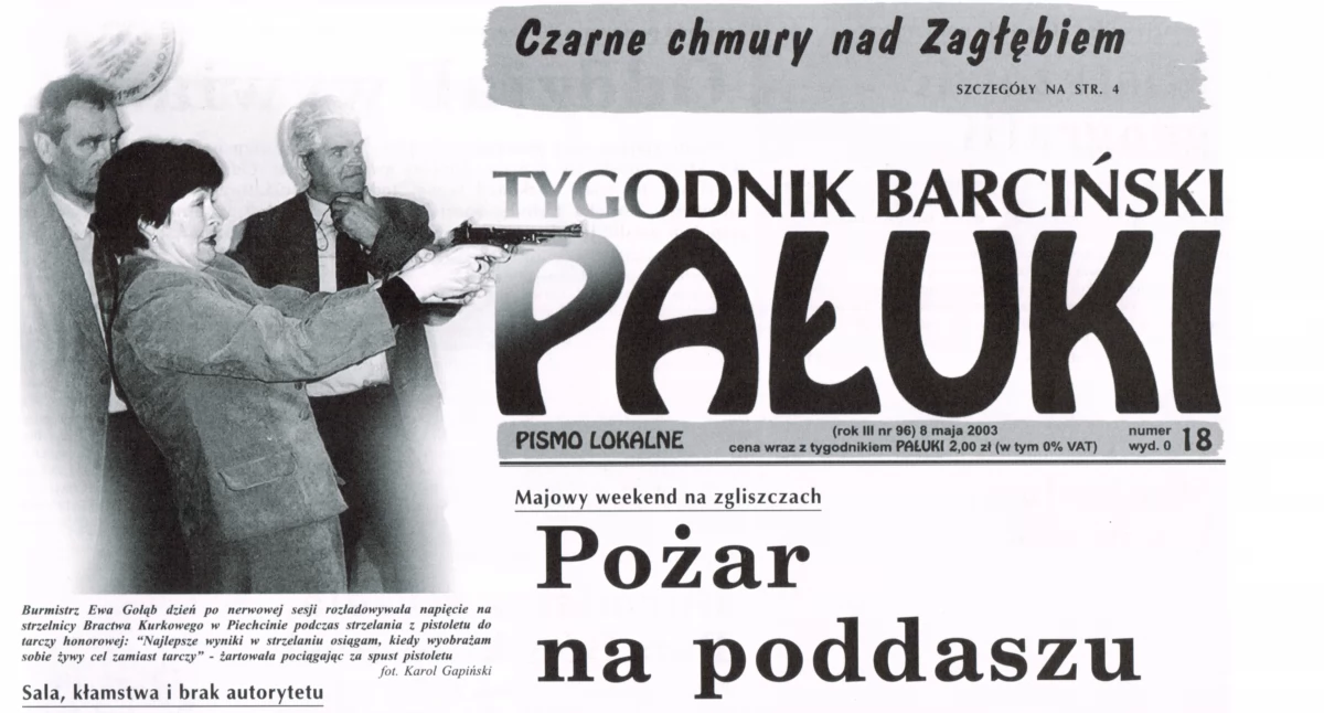 Sala gimnastyczna, kłamstwa i brak autorytetu - burmistrz strzela, Pan Bóg kule nosi (tekst z 2003 roku)