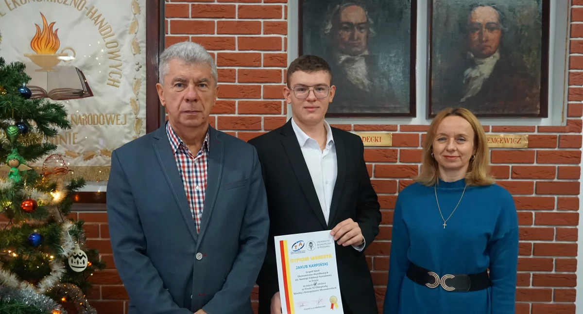 Uczeń żnińskiego ekonomika czwartym, młodym menadżerem w Polsce