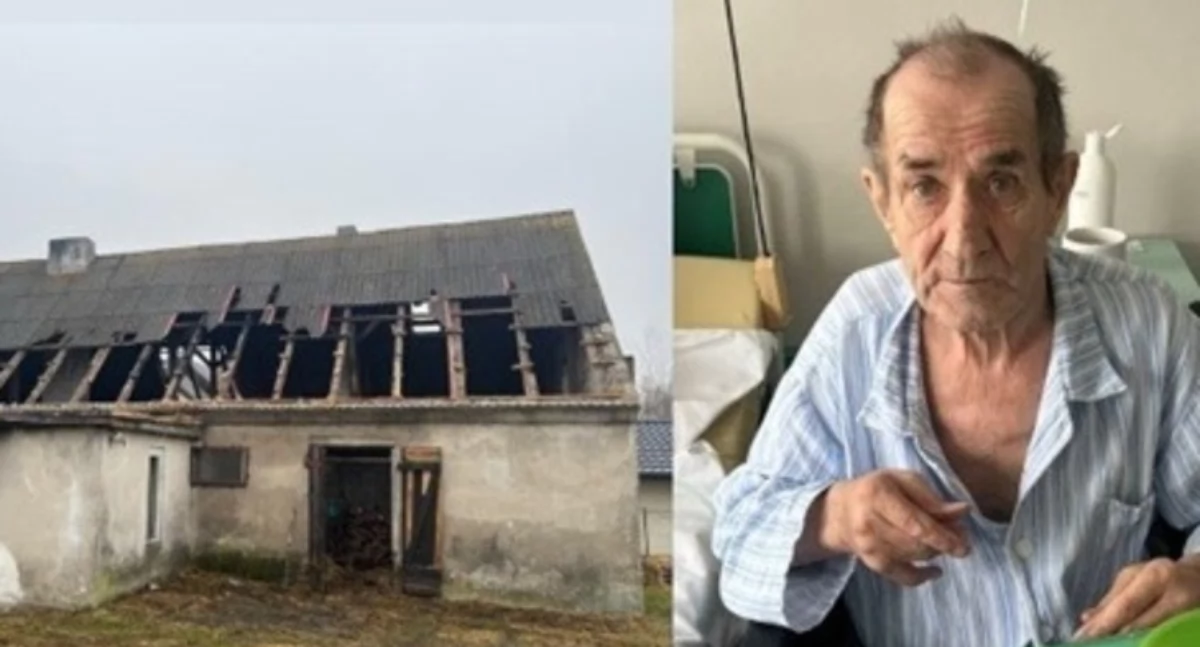 Mężczyzna, którego dom spłonął w Smogorzewie wyjdzie ze szpitala i na razie zamieszka w schronisku. Ruszyła zbiórka na odbudowę jego domu