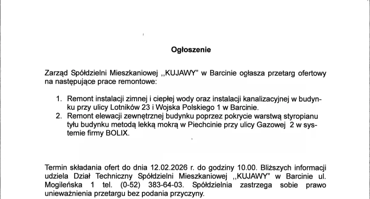 Zarząd Spółdzielni Mieszkaniowej 