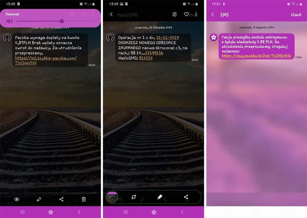 Zaufany odbiorca dodany przez przypadek SMS-em