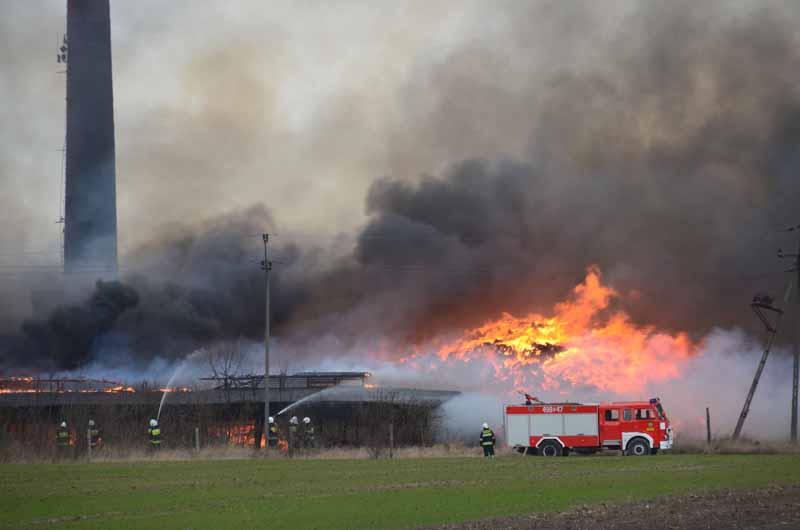 Pożar odpadów w Stalówce