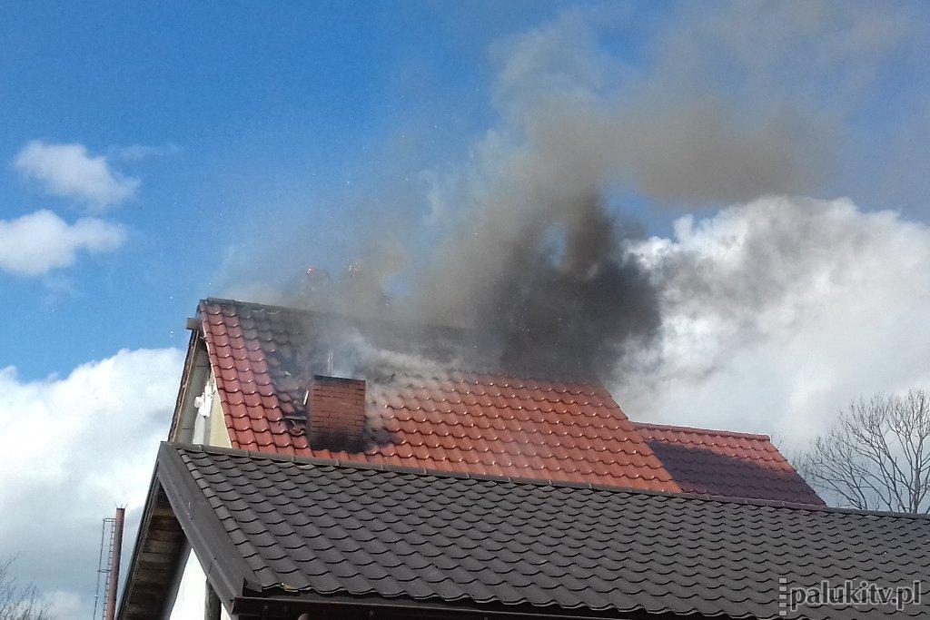 Pożar domu w Żninie