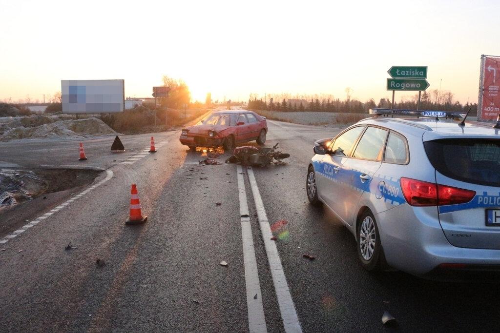 Wymusił pierwszeństwo motorowerzyście