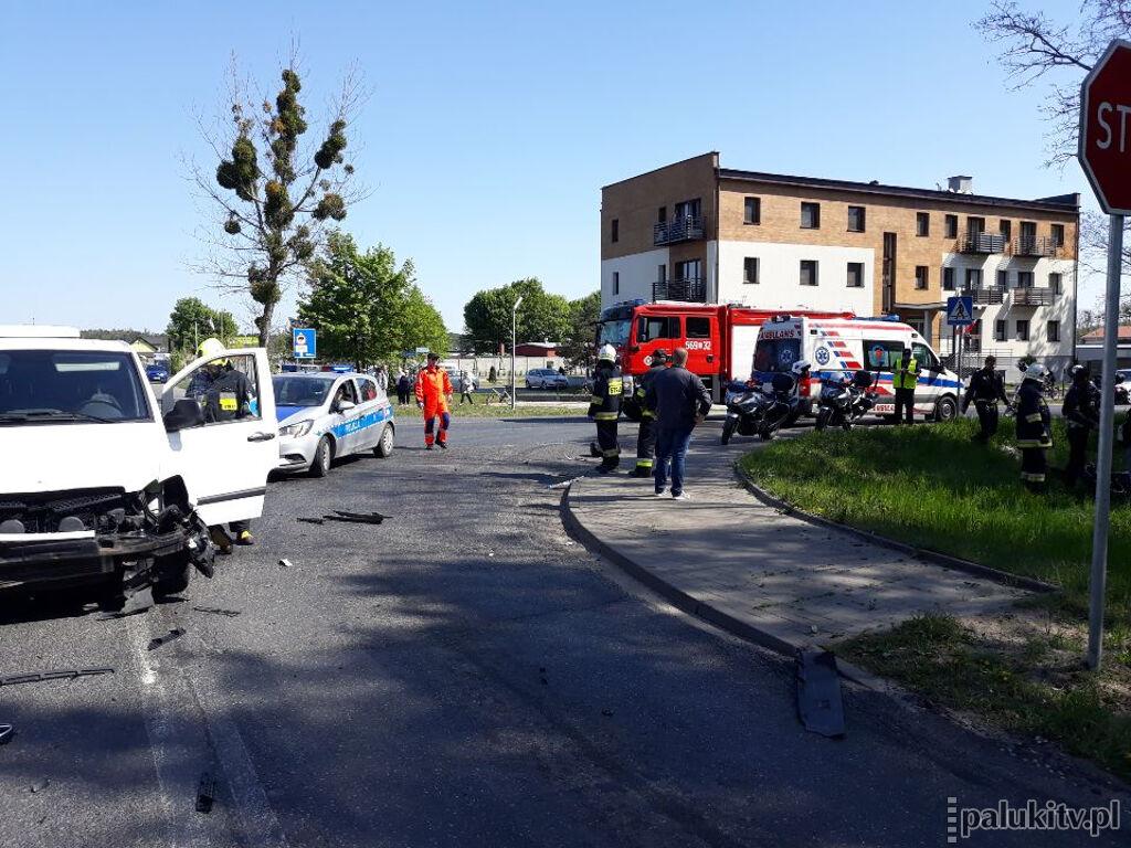 Zablokowane skrzyżowanie w Łabiszynie