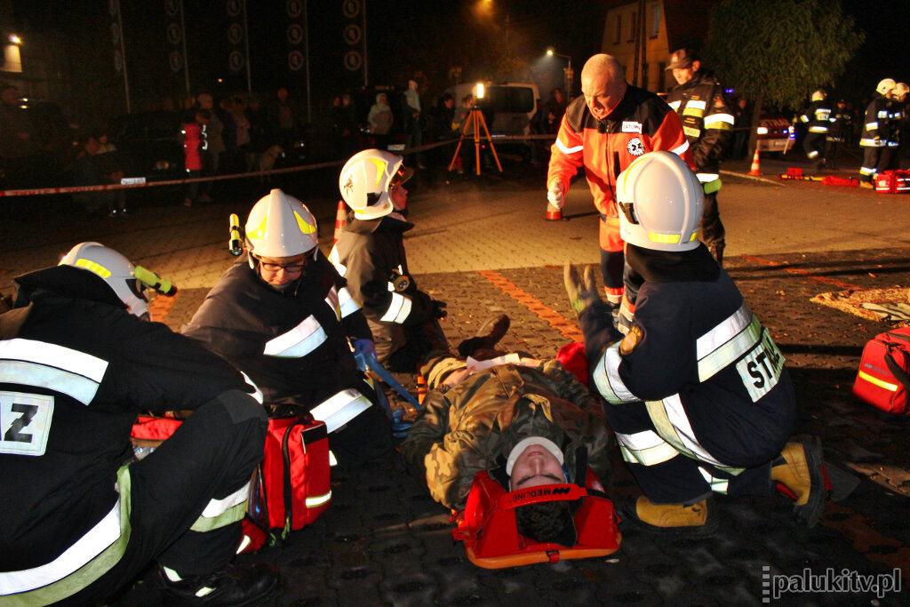 Pożar i wypadek drogowy