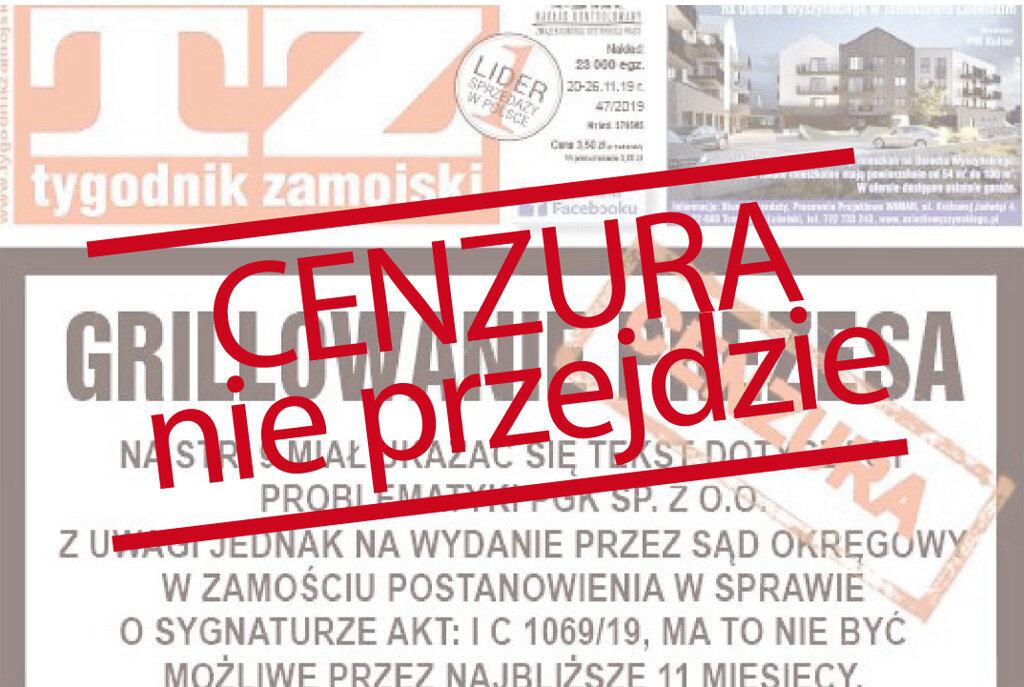 Protest przeciwko cenzurze prewencyjnej