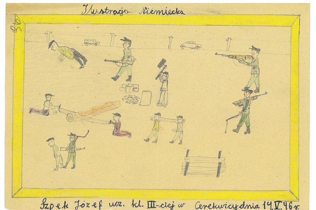 Archiwum Akt Nowych poszukuje autorów dziecięcych rysunków z wiosny 1946 roku - uczniów z Sielca, Cerekwicy, Murczyna i Góry (uzupełniona lista)
